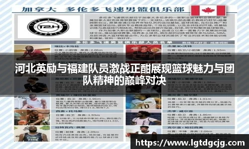 河北英励与福建队员激战正酣展现篮球魅力与团队精神的巅峰对决